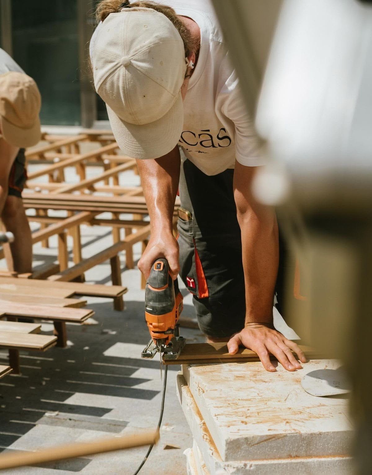 Construction specialist at work